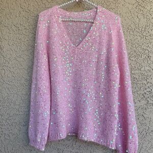 Kidmohair sweater with sequins